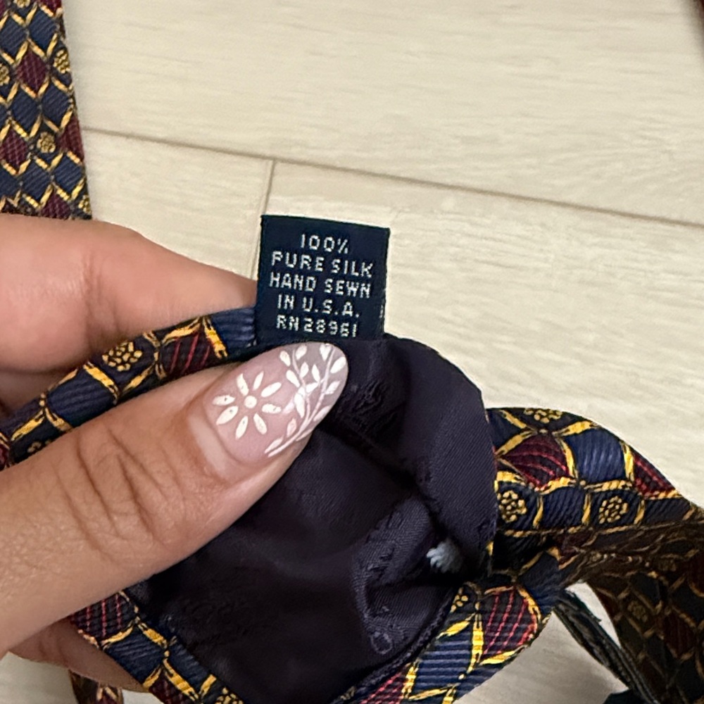 Burberry Multicolor Diamond Pattern Tie - Picture 4 of 7